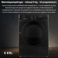 warmtepompdroger 9kg zw